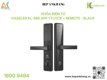 Khóa điện tử Kassler KL-566 App TTlock + Remote - Black 